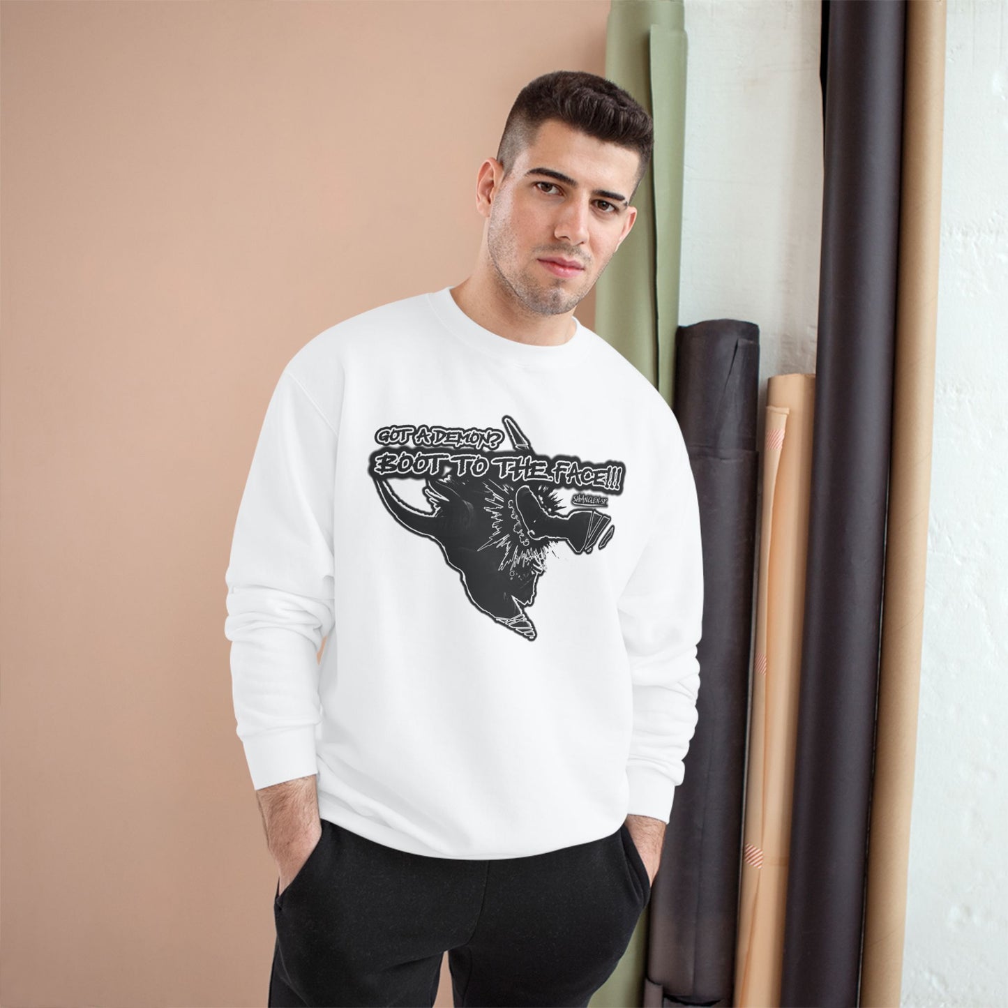 BOOT TO THE FACE!!! Version 2!!! Champion Sweatshirt with Bold Graphic, Cozy Fashion Statement for Everyday Wear, Perfect Gift for Friends, Unisex Style, Casual Outfit [...]