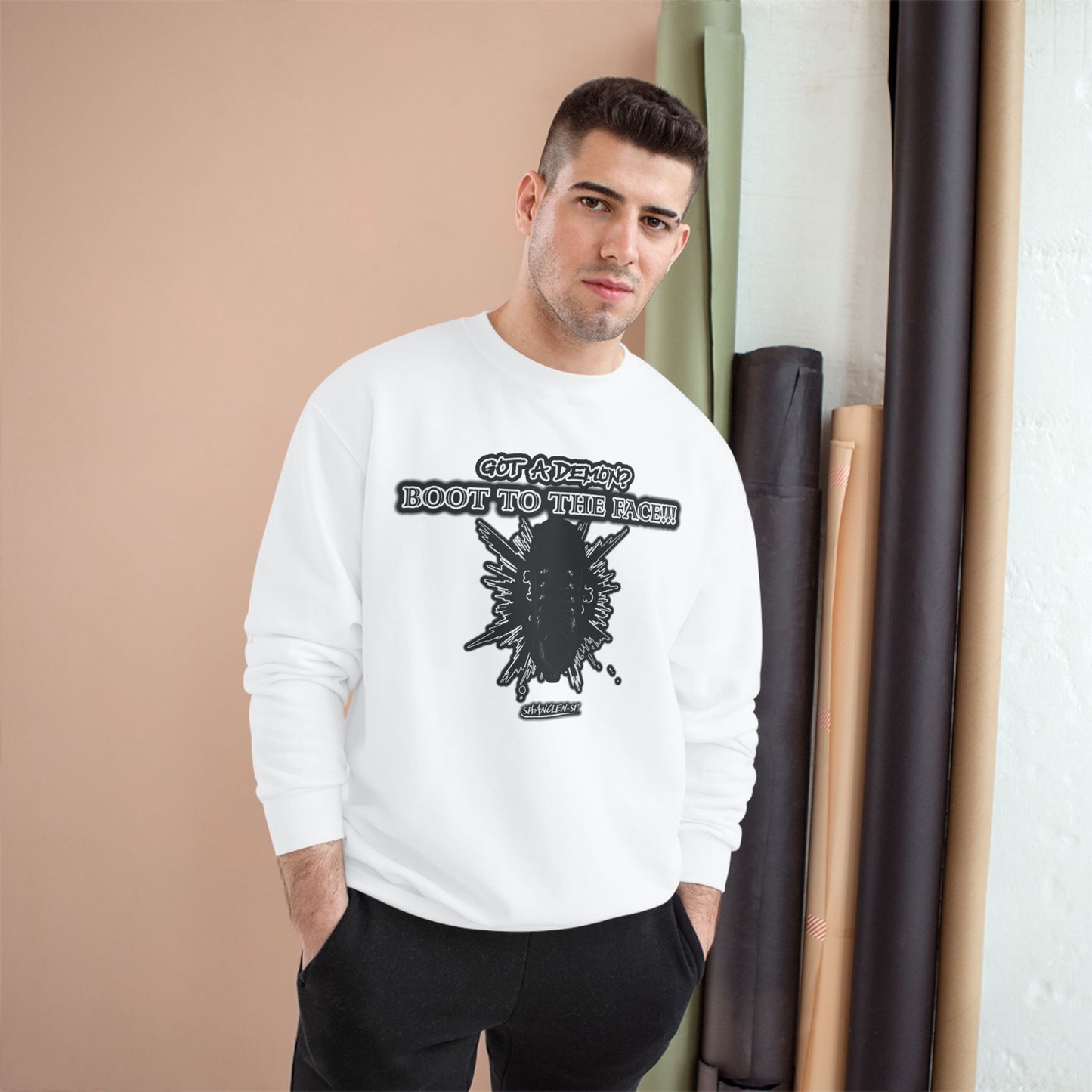 BOOT TO THE FACE!!! Champion Sweatshirt with Bold Graphic, Cozy Fashion Statement for Everyday Wear, Perfect Gift for Friends, Unisex Style, Casual Outfit [...]