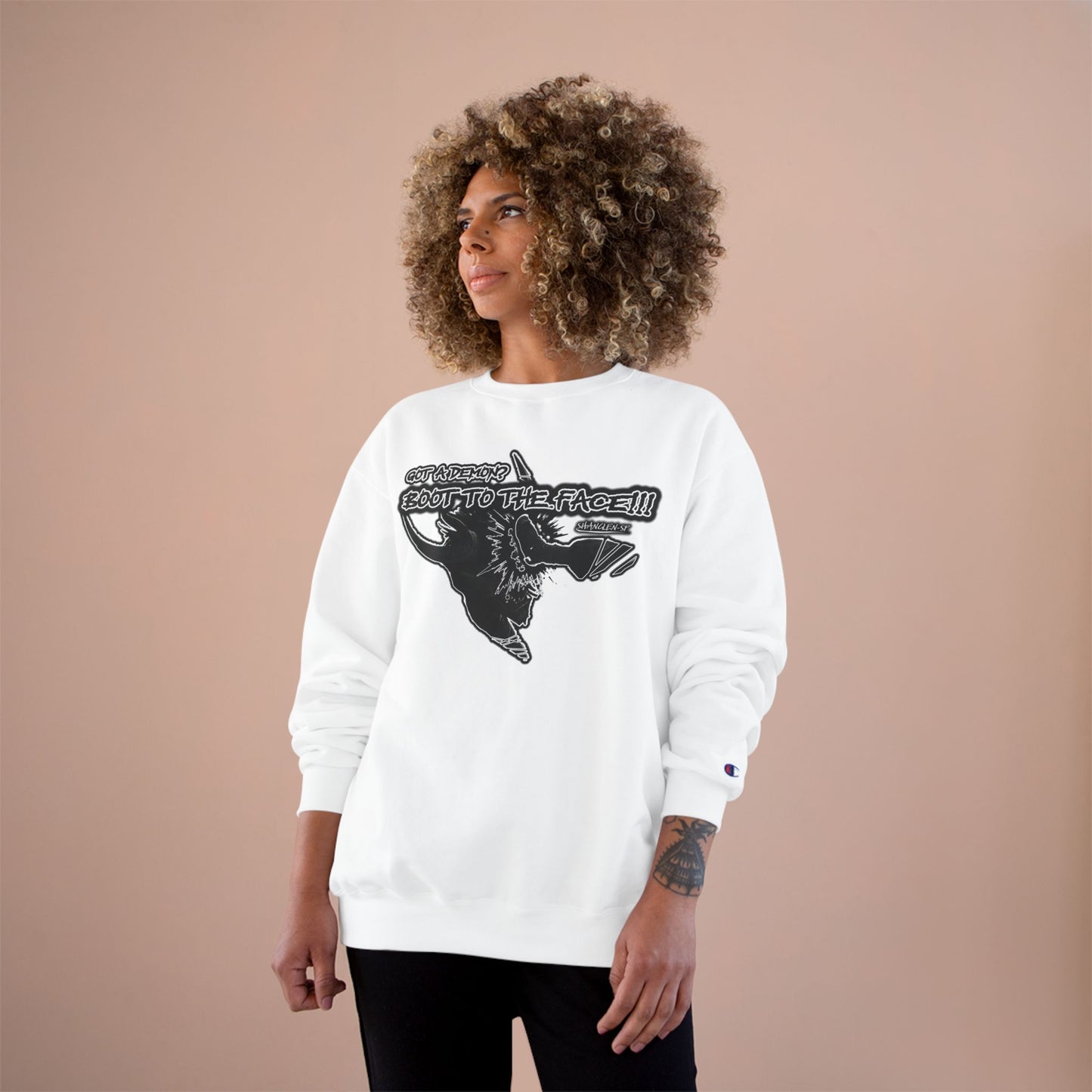 BOOT TO THE FACE!!! Version 2!!! Champion Sweatshirt with Bold Graphic, Cozy Fashion Statement for Everyday Wear, Perfect Gift for Friends, Unisex Style, Casual Outfit [...]
