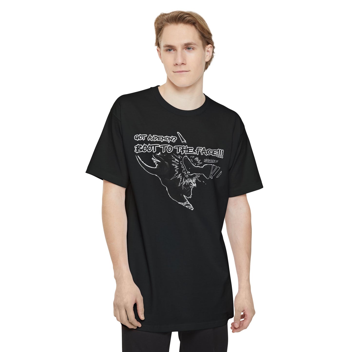 BOOT TO THE FACE!!! Beefy Graphic T-Shirt, Unisex Tall size Tee