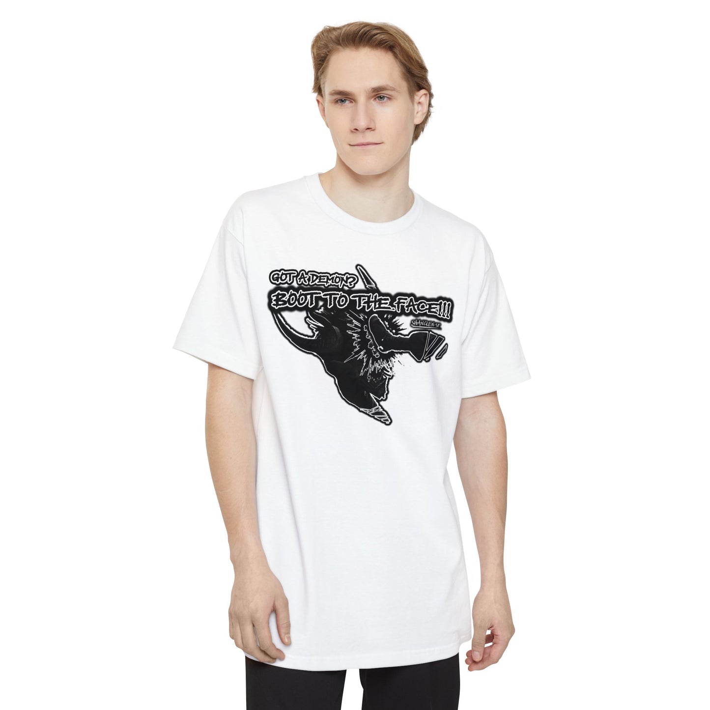 BOOT TO THE FACE!!! Beefy Graphic T-Shirt, Unisex Tall size Tee